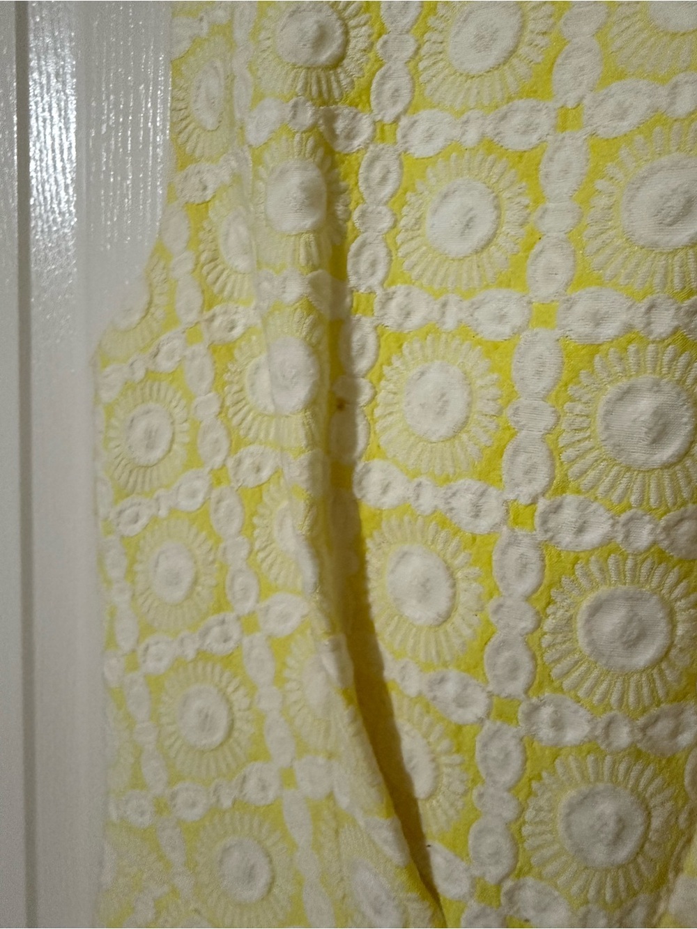 Trina Turk Yellow and White jacquard sleeveless dress - Picture 6 of 7